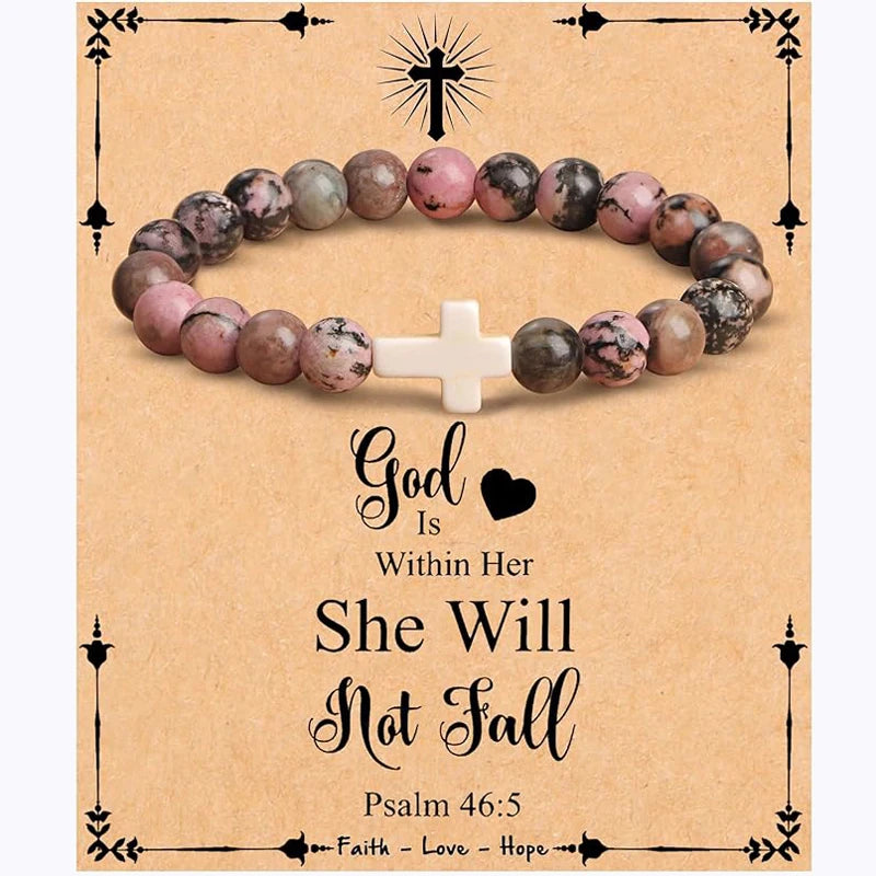 God Is Within Her Cross Bracelet