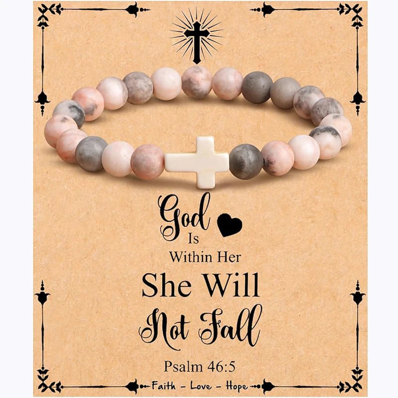 God Is Within Her Cross Bracelet