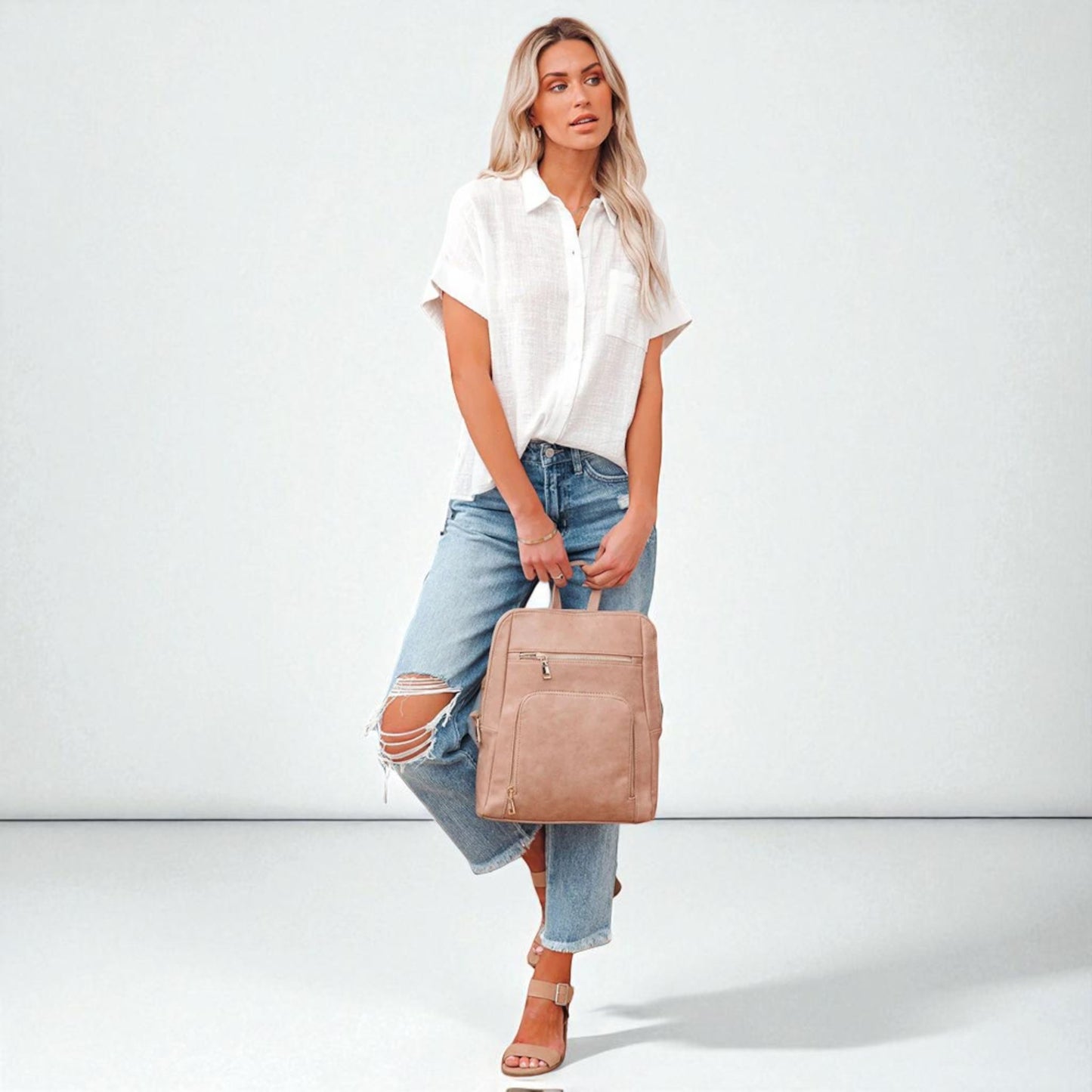Curated Linen Blend Blouse