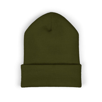 Distressed Flag & Cross Embroidered Beanie