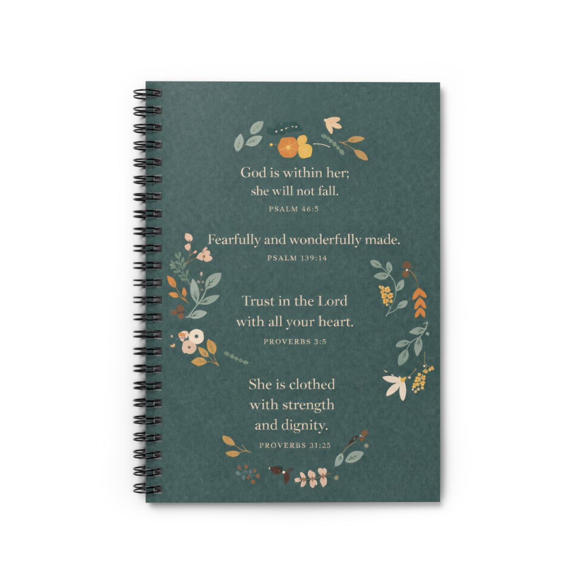 Christian Floral Spiral Notebook