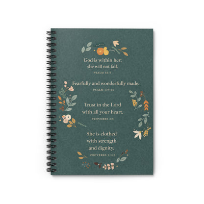 Christian Floral Spiral Notebook
