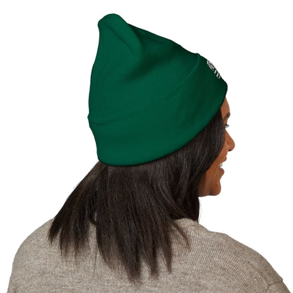 Distressed Flag & Cross Embroidered Beanie
