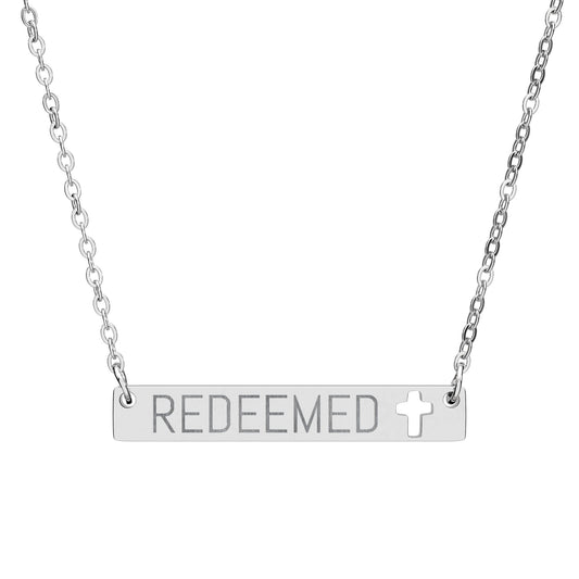 Redeemed Cross Bar Necklace