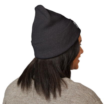 Distressed Flag & Cross Embroidered Beanie