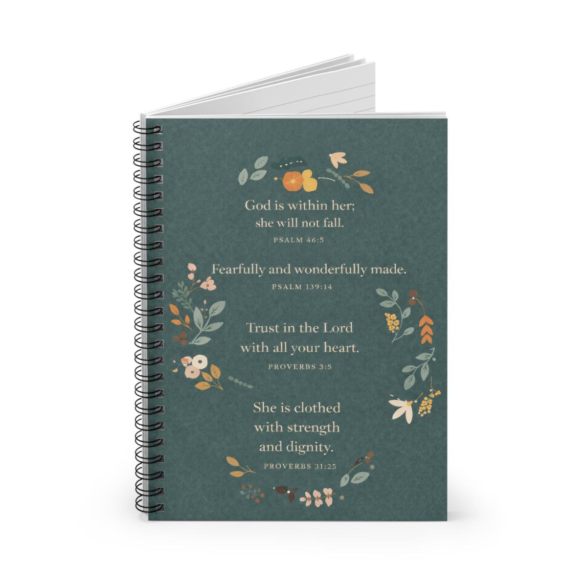 Christian Floral Spiral Notebook