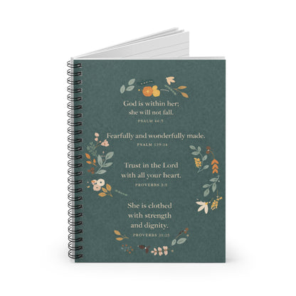 Christian Floral Spiral Notebook