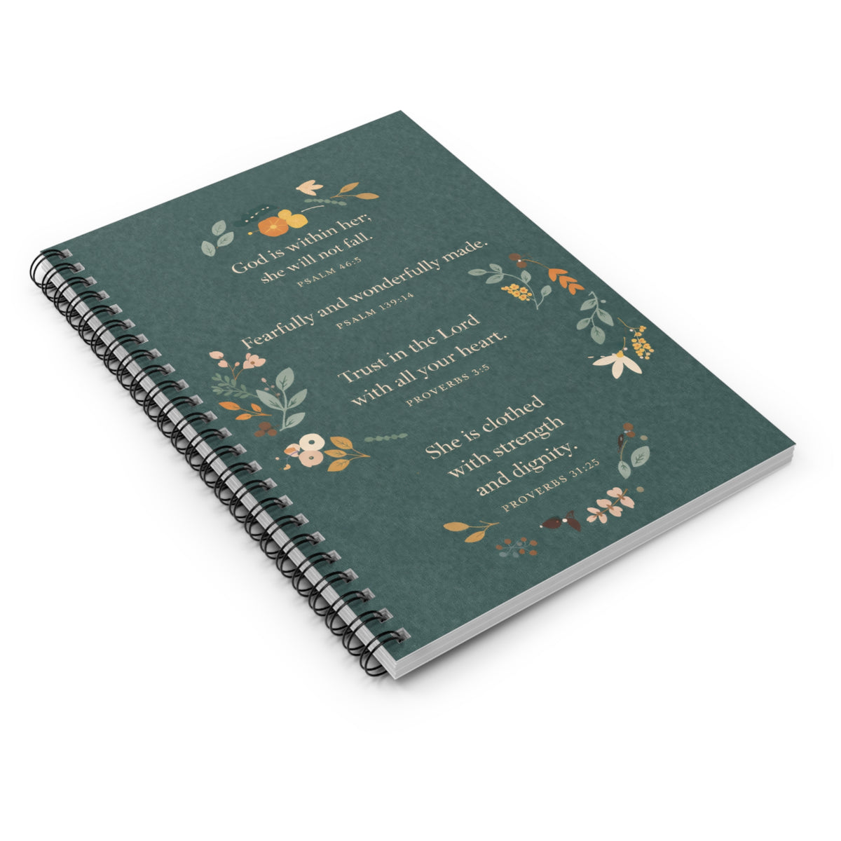 Christian Floral Spiral Notebook