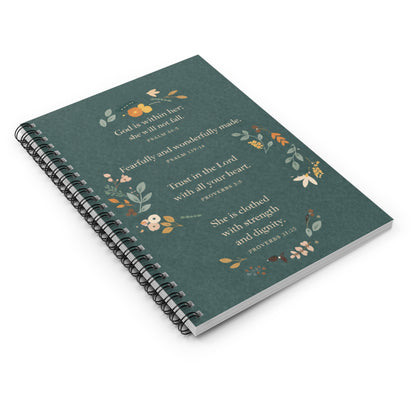 Christian Floral Spiral Notebook