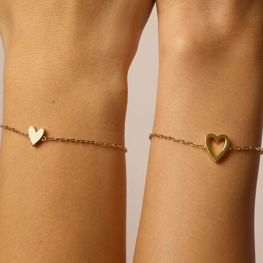 Matching Heart Bracelets