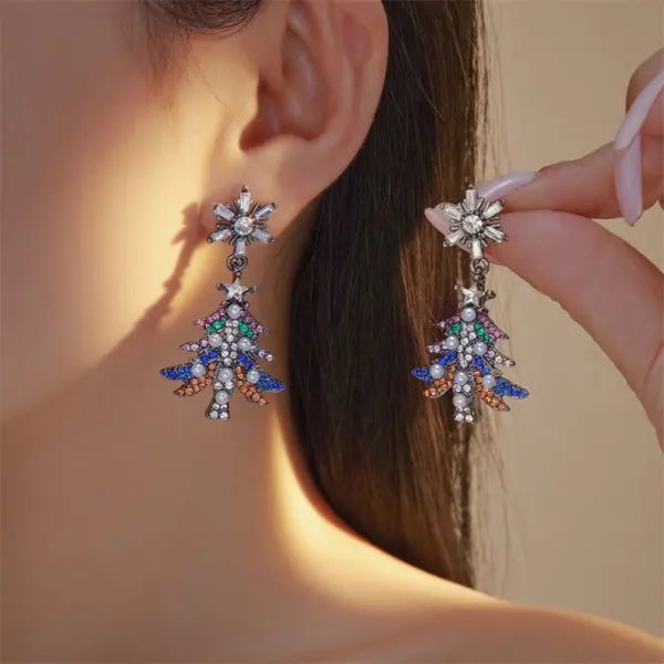 Christmas Tree Pendant Earrings