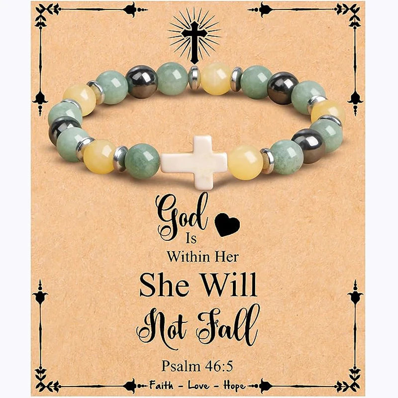 God Is Within Her Cross Bracelet