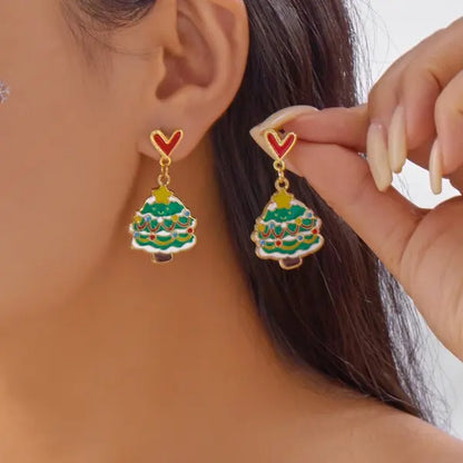 Christmas Tree Pendant Earrings