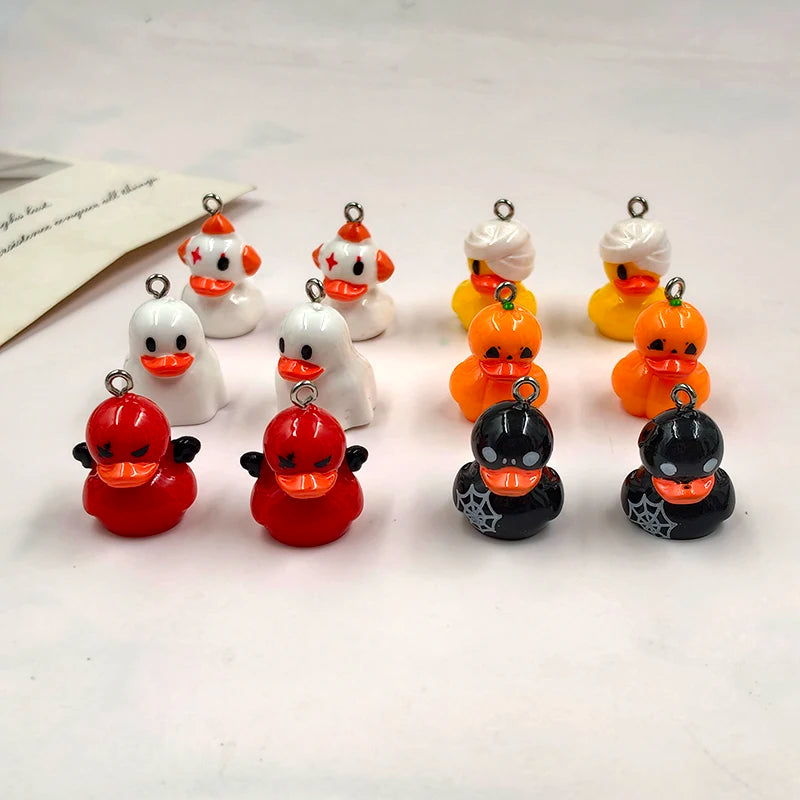 Halloween Duck Charms — Matching Pair