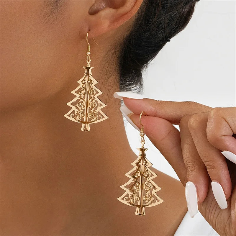 Christmas Tree Pendant Earrings