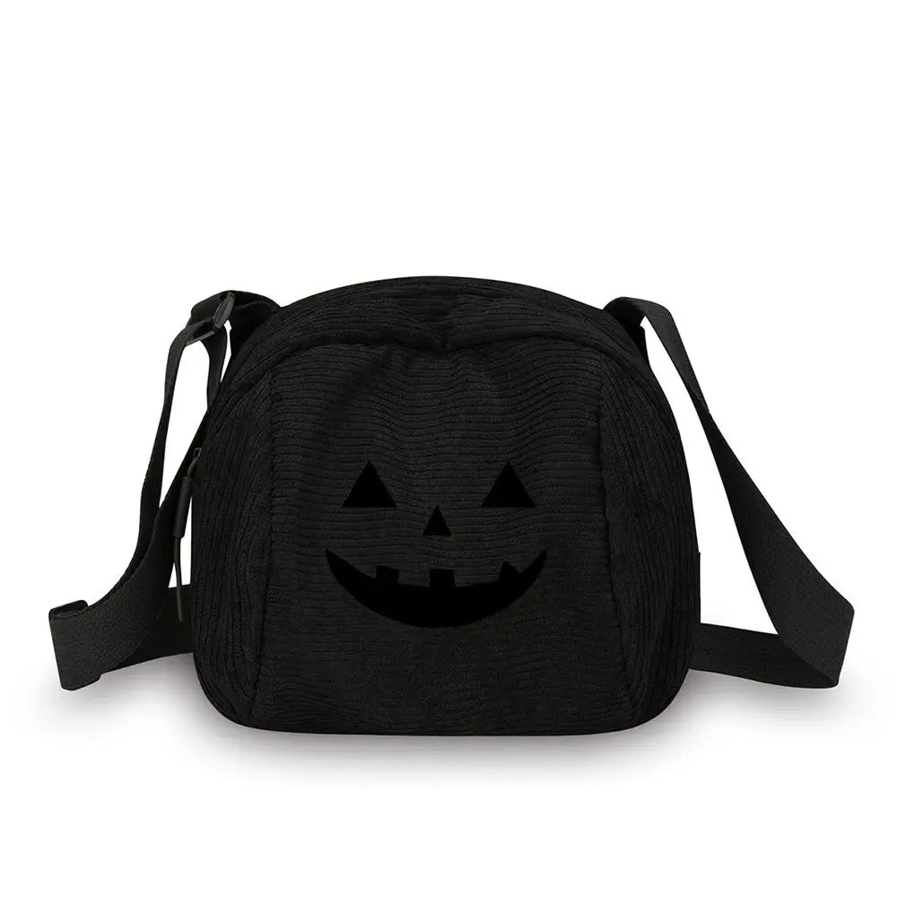 Jack-o'-Lantern Corduroy Crossbody Bag