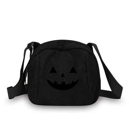 Jack-o'-Lantern Corduroy Crossbody Bag