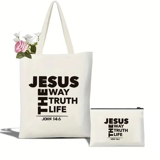 Faith Canvas Totes & Makeup Bags