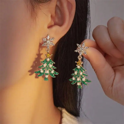 Christmas Tree Pendant Earrings