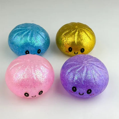 Mini Glitter Dumpling Squishy Packs