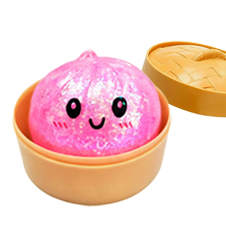 Mini Glitter Dumpling Squishy Packs