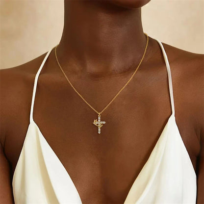 Crown & Cross Necklace