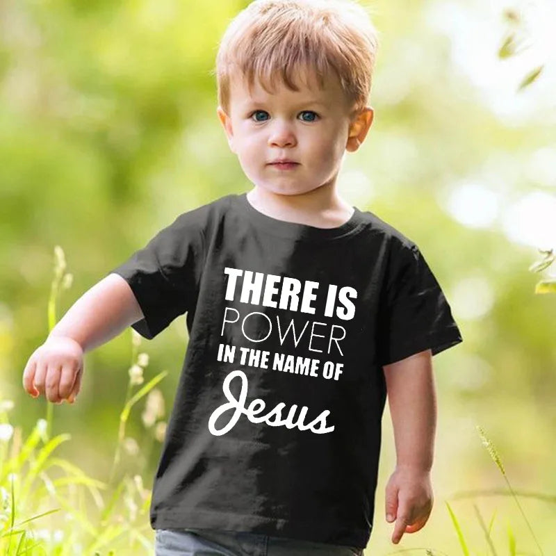 Jesus Power Kids T Shirt