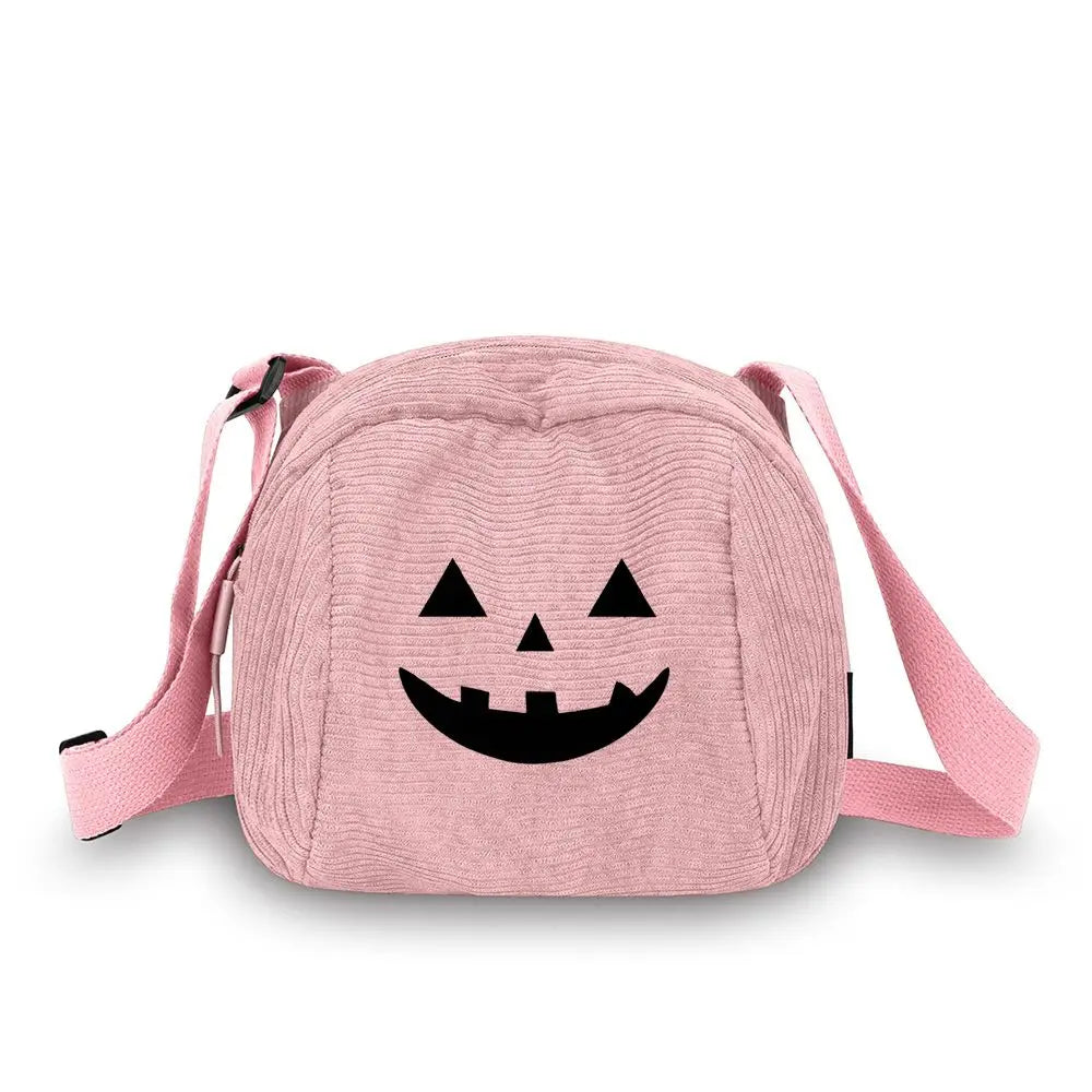 Jack-o'-Lantern Corduroy Crossbody Bag