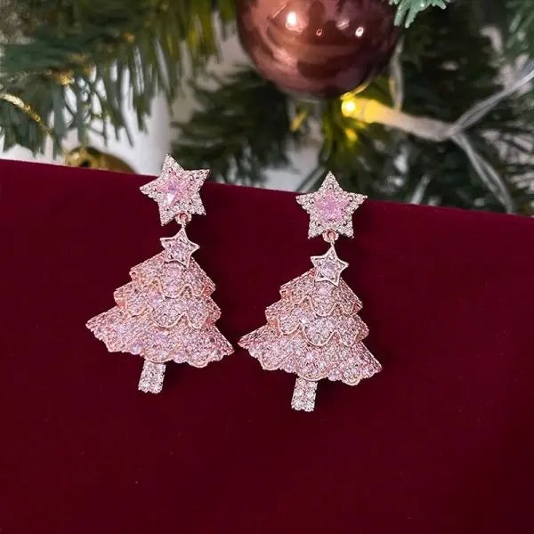 Christmas Tree Pendant Earrings