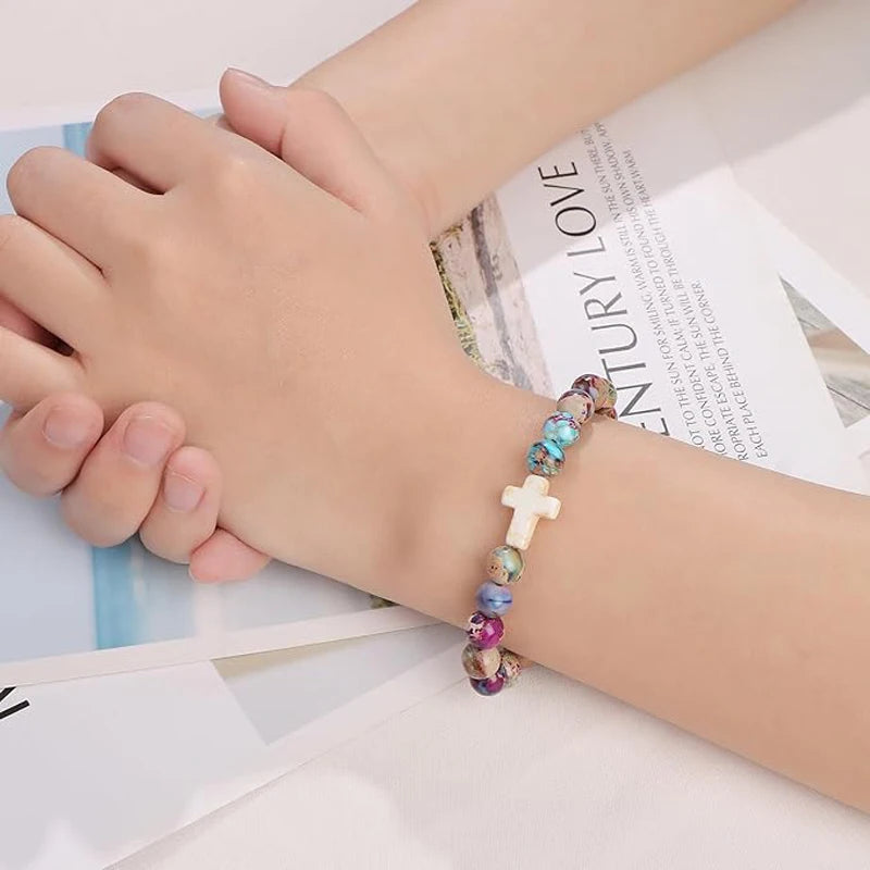 God Is Within Her Cross Bracelet