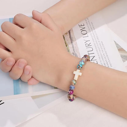God Is Within Her Cross Bracelet