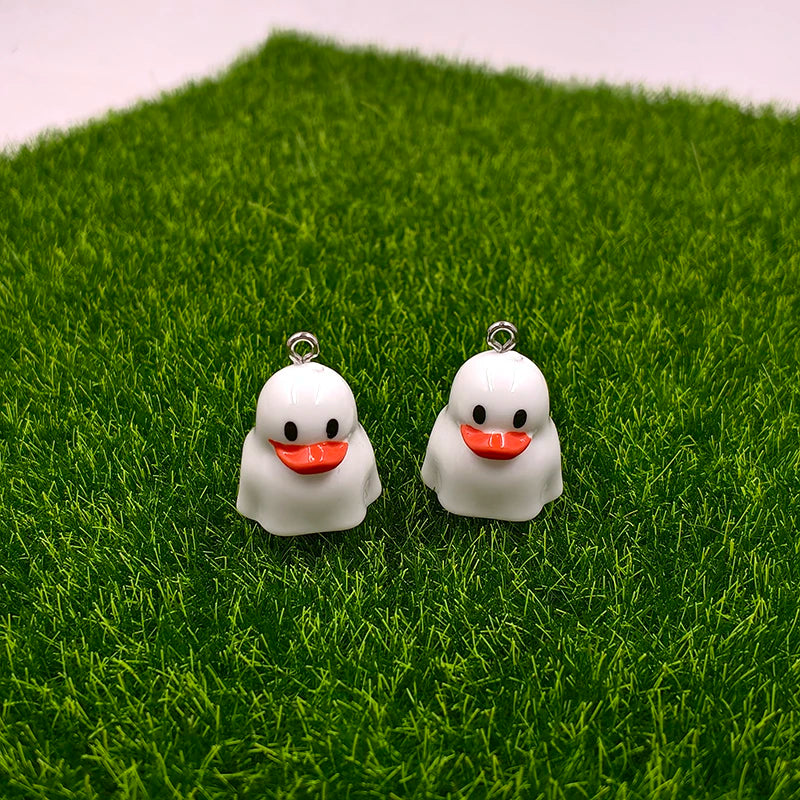Halloween Duck Charms — Matching Pair