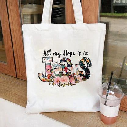 All My Hope Is in Jesus Canvas Tote Bag