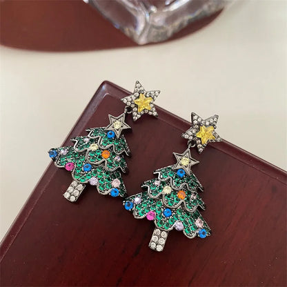 Christmas Tree Pendant Earrings