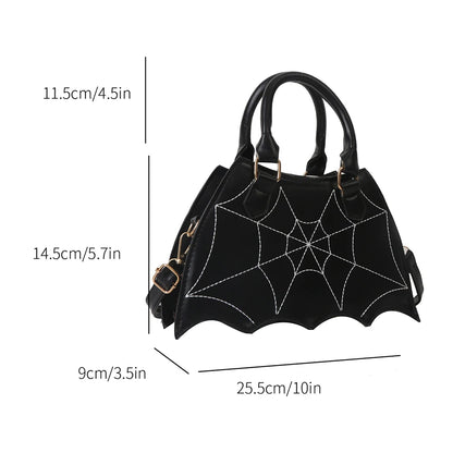 Spiderweb Halloween Crossbody Handbag